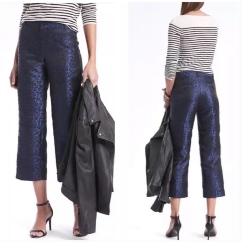 🦄 banana republic Logan crop leopard print pant